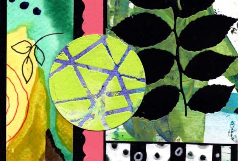 Abstract Mixed Media Collage