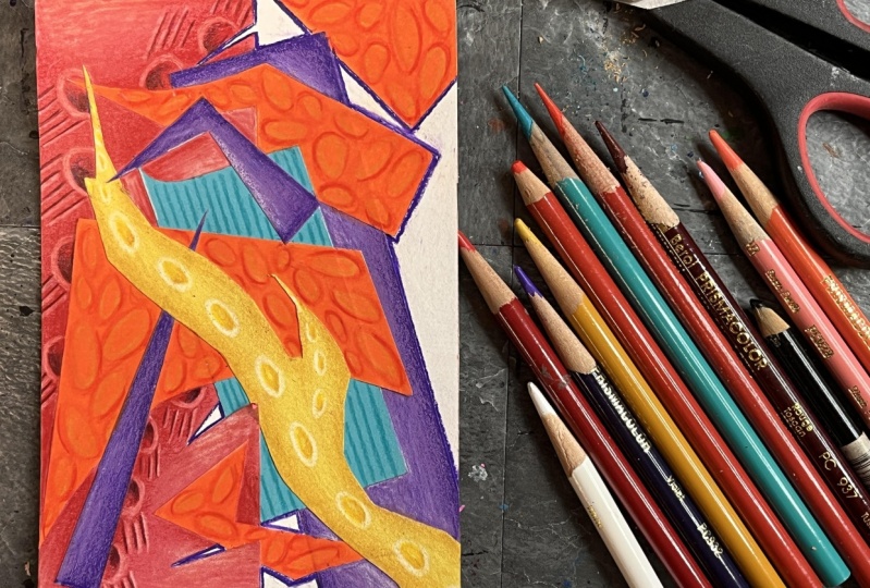 Abstract Mixed Media Collage Fun