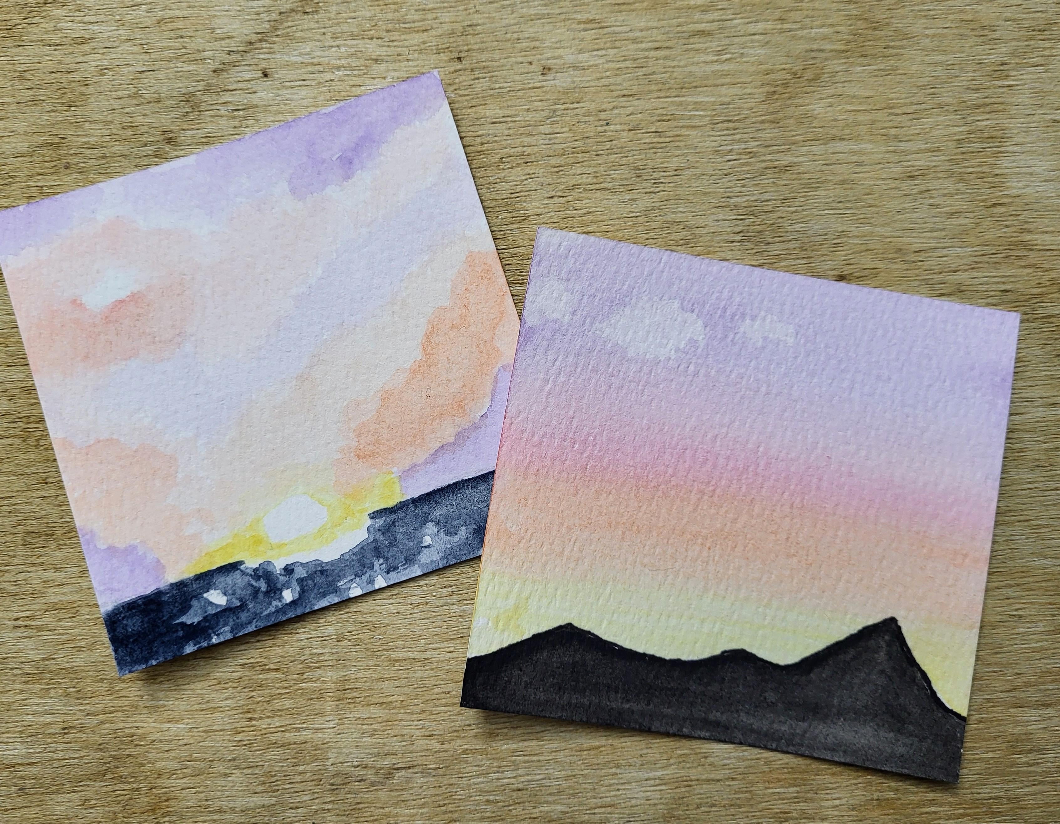 Soft practice mini sunsets - student project