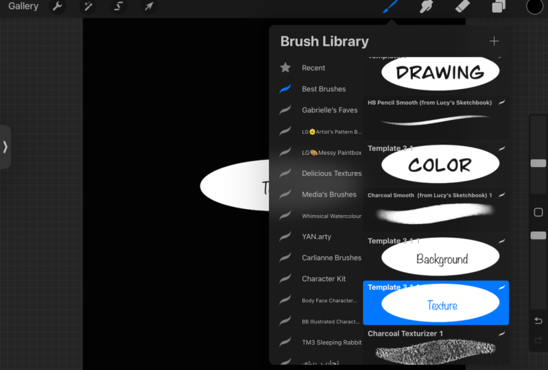Organize your procreate brushes