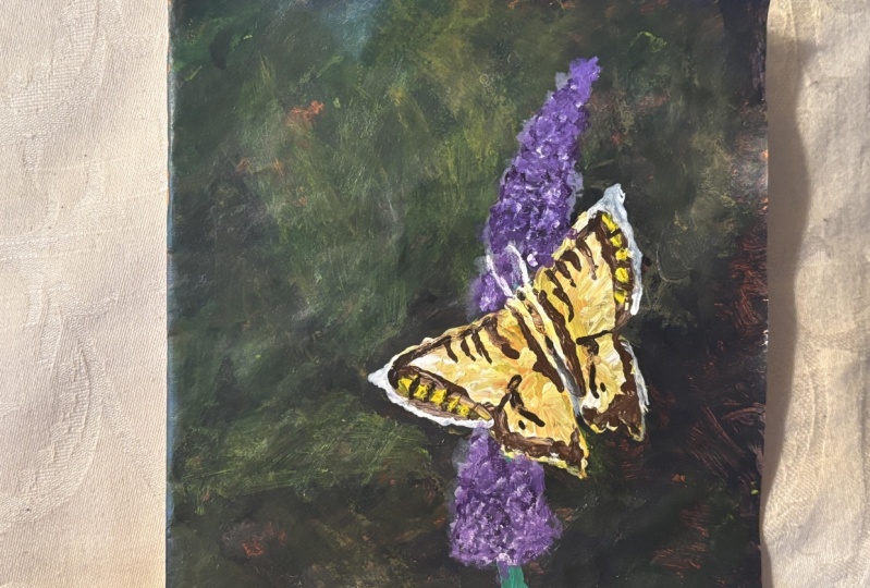 Swallowtail Butterfly in Acrylics