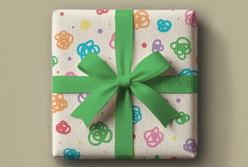 Confetti Scribbles Gift Wrap