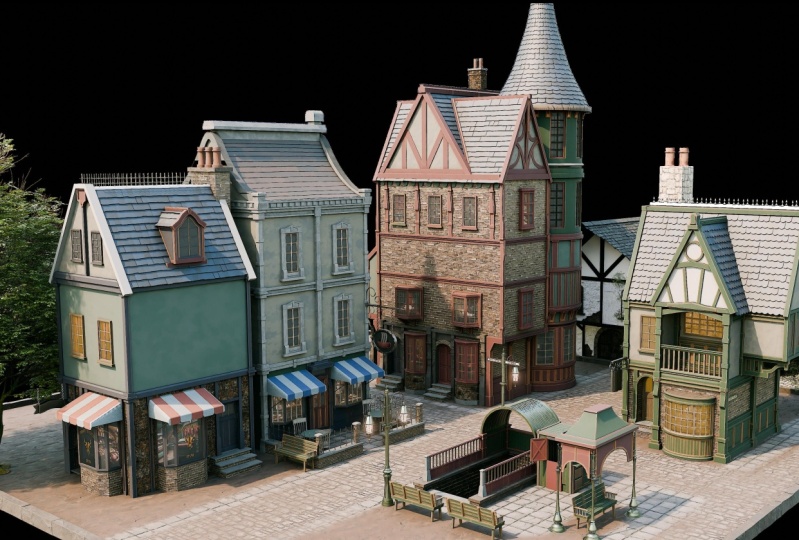 3DT Victorian Town Block