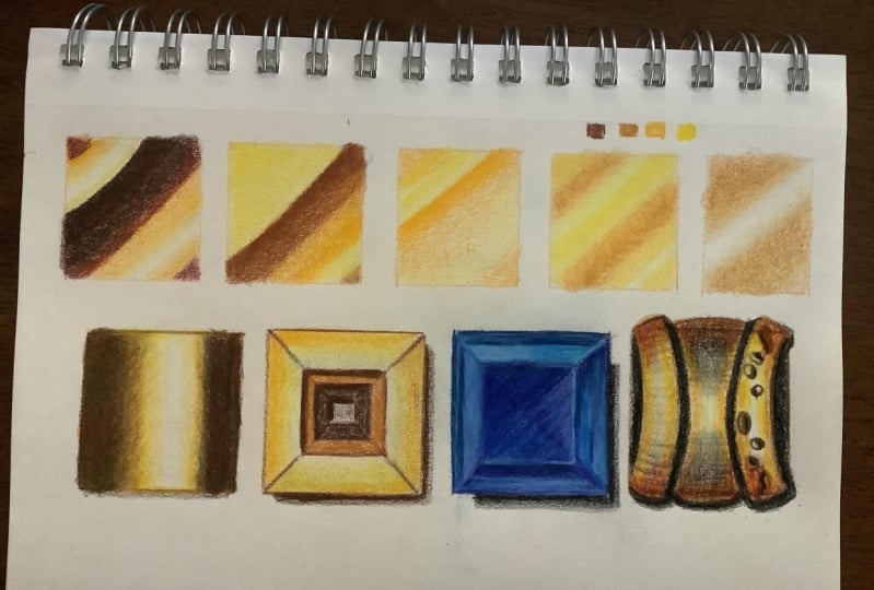Metal and gem texture