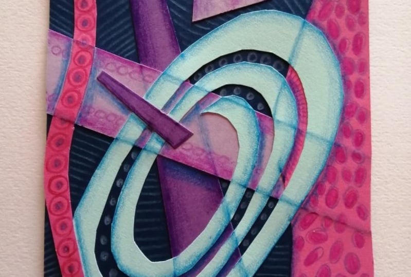 Abstract Mixed Media Collage