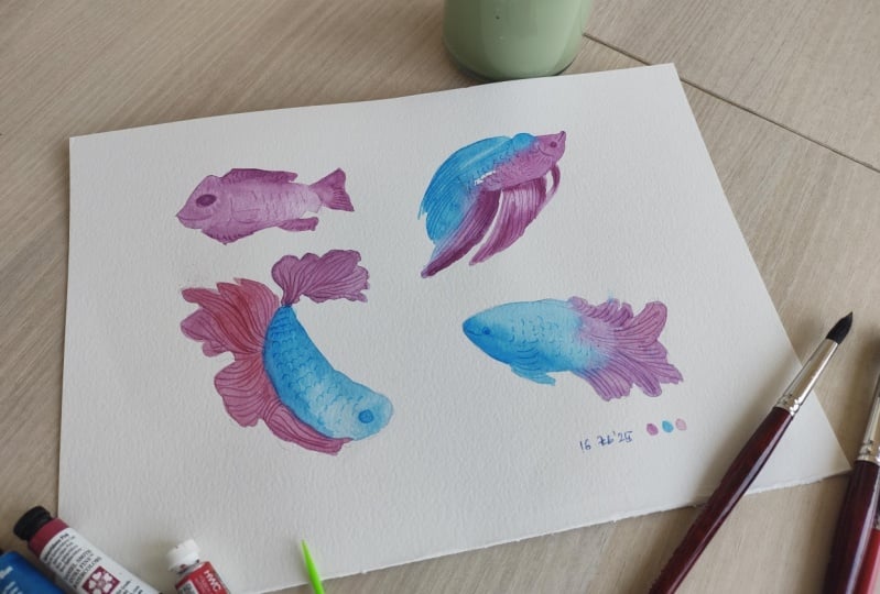 Vibrant Fish with scratching - a class with Bianca Luztre
