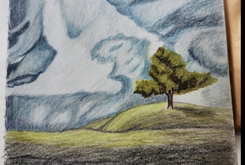1st Colored Pencil Landscape