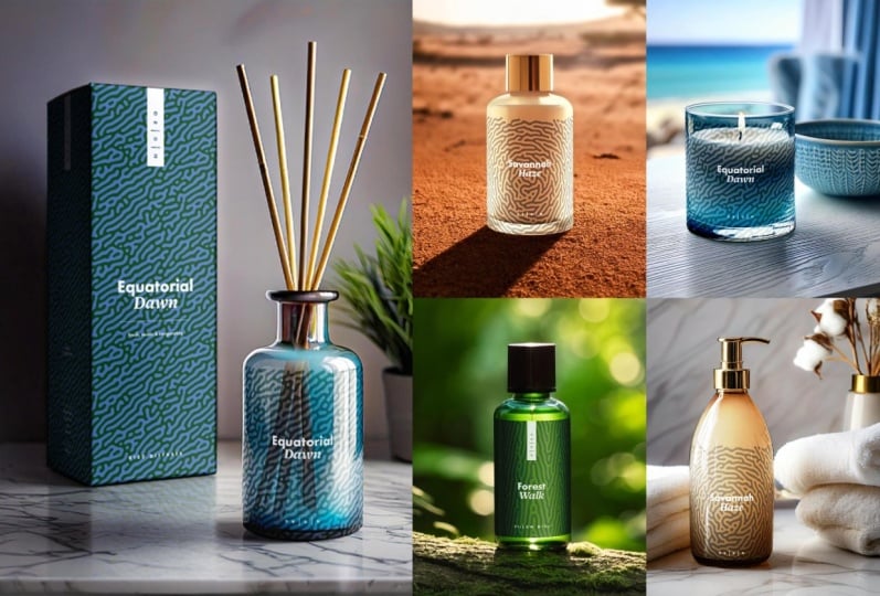 Lifestyle Packaging Mock-ups for Home Fragrances