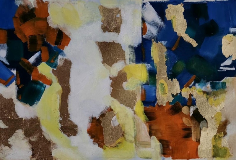 Abstract with gold touch