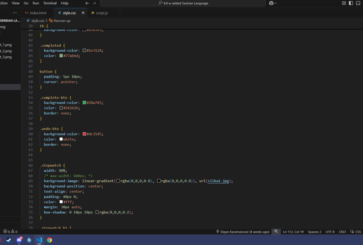 specificity CSS - student project
