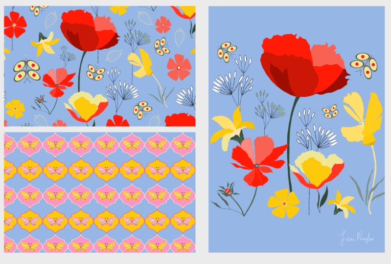 Fluttery floral design