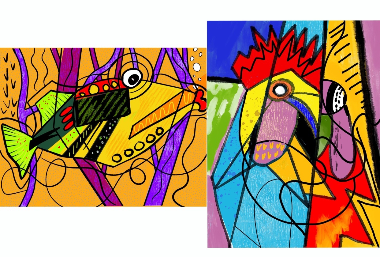 The real existing ‘Picasso triggerfish’. - student project