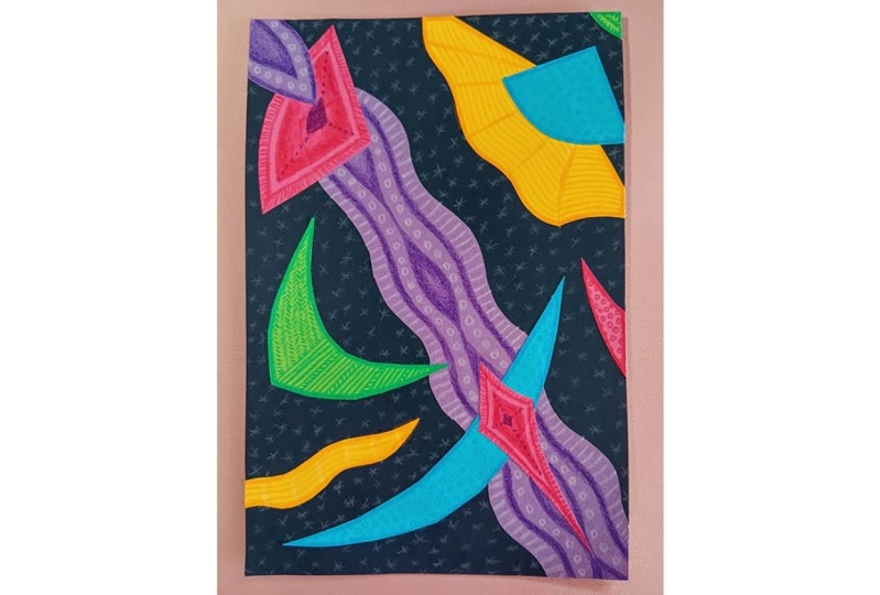 Abstract Mixed Media Collage