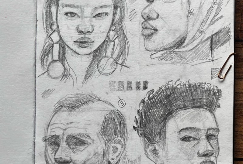 Free Hand Portrait Study