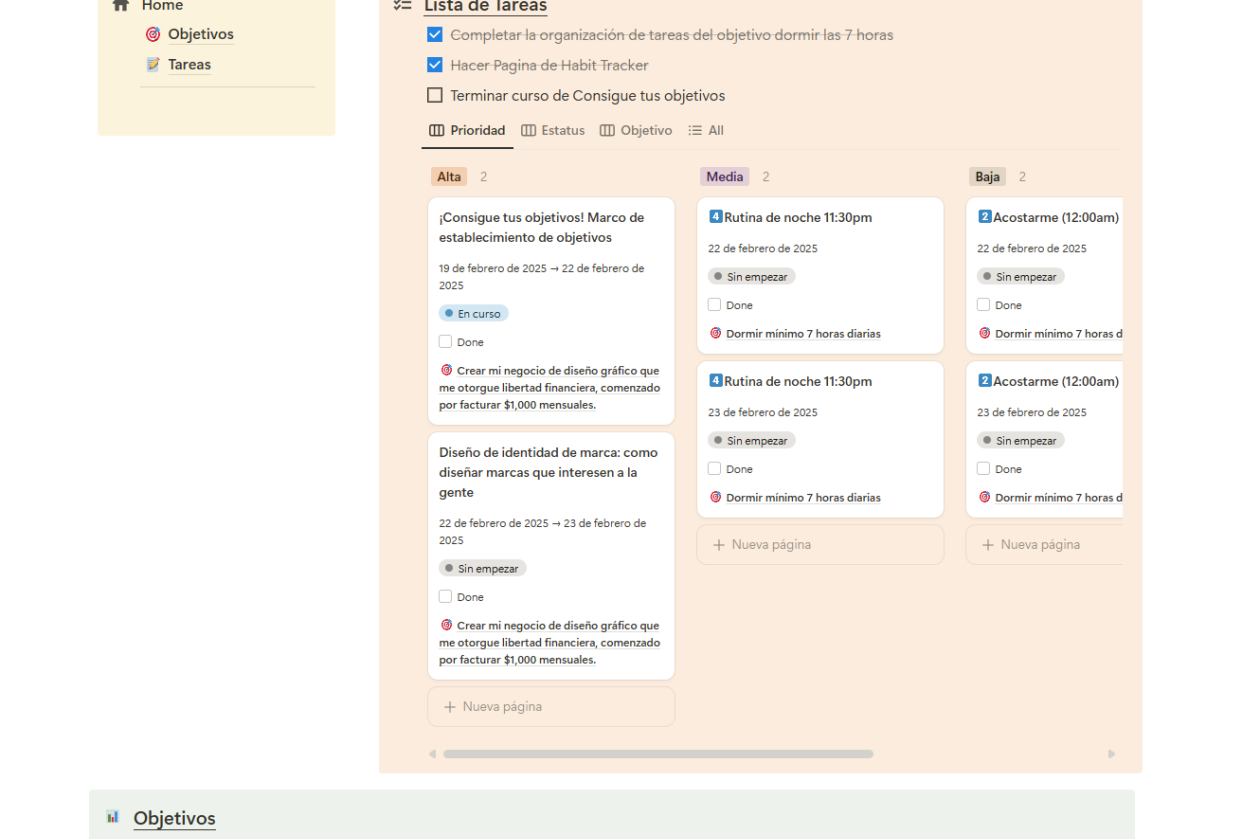 Goal Setting - student project