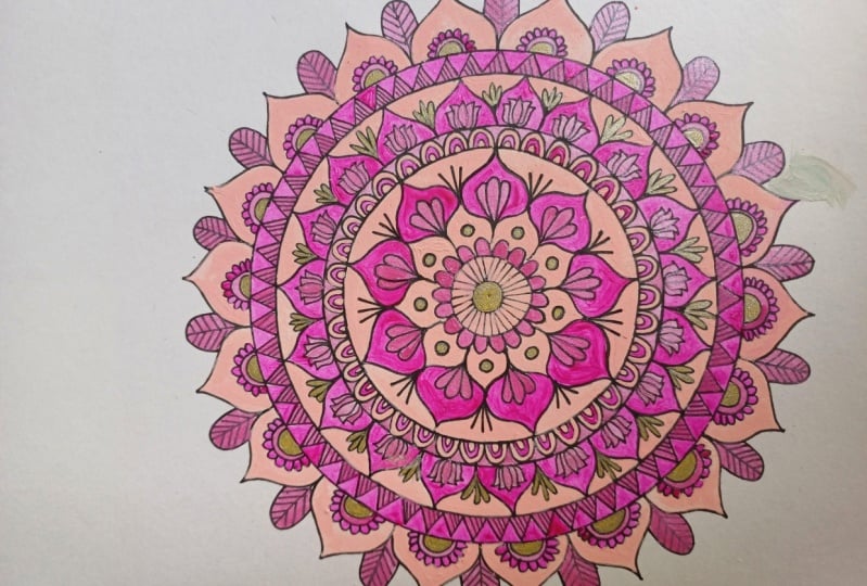 Complex monochrome mandala