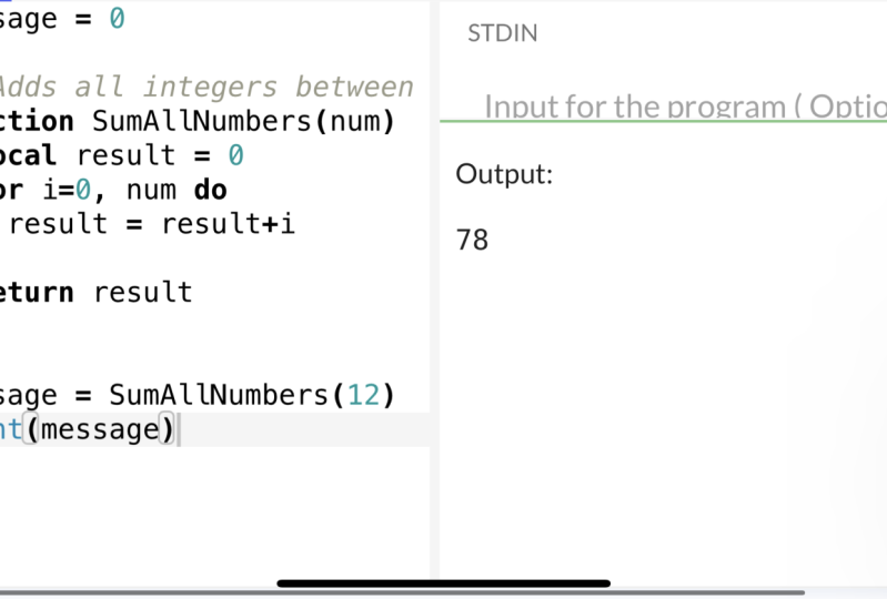Code to get sum of all integers of number 12