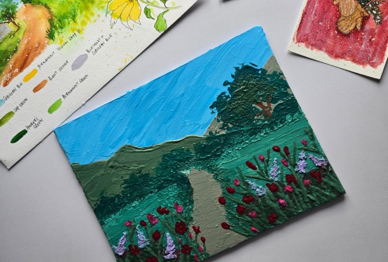 Acrylic painting with Palette knife