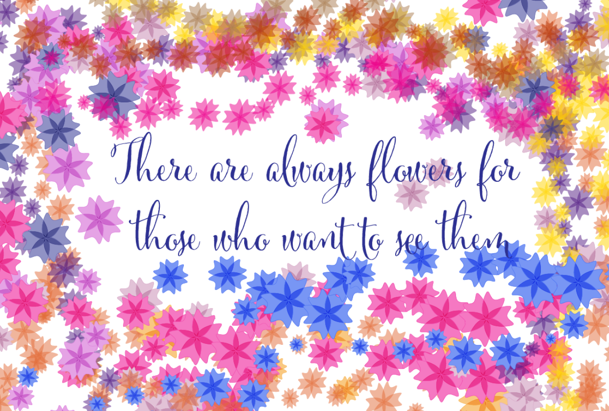 Scatter Brush Flowers - student project