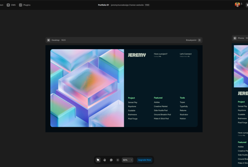 Portfolio Framer Website