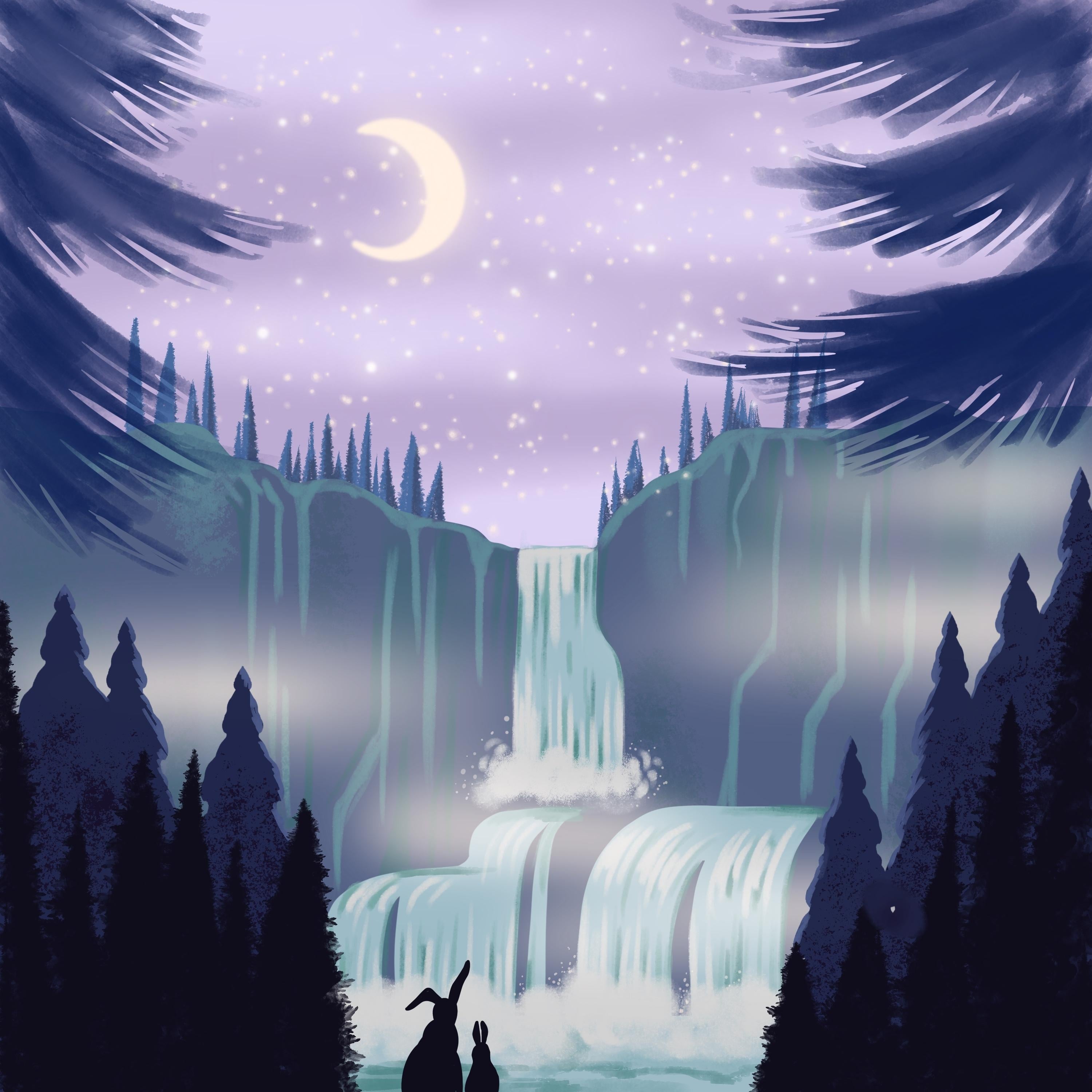 Misty Waterfall - student project