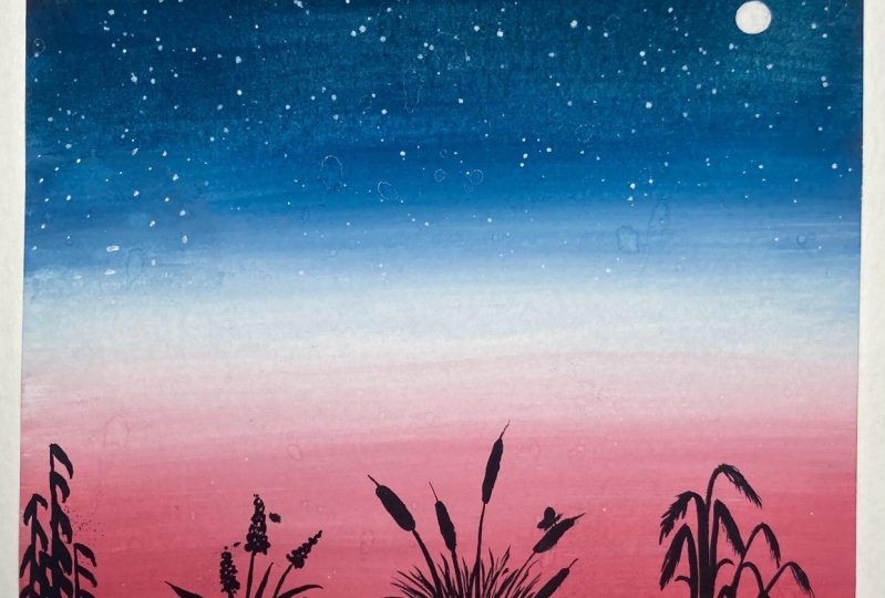 Mini landscapes in gouache