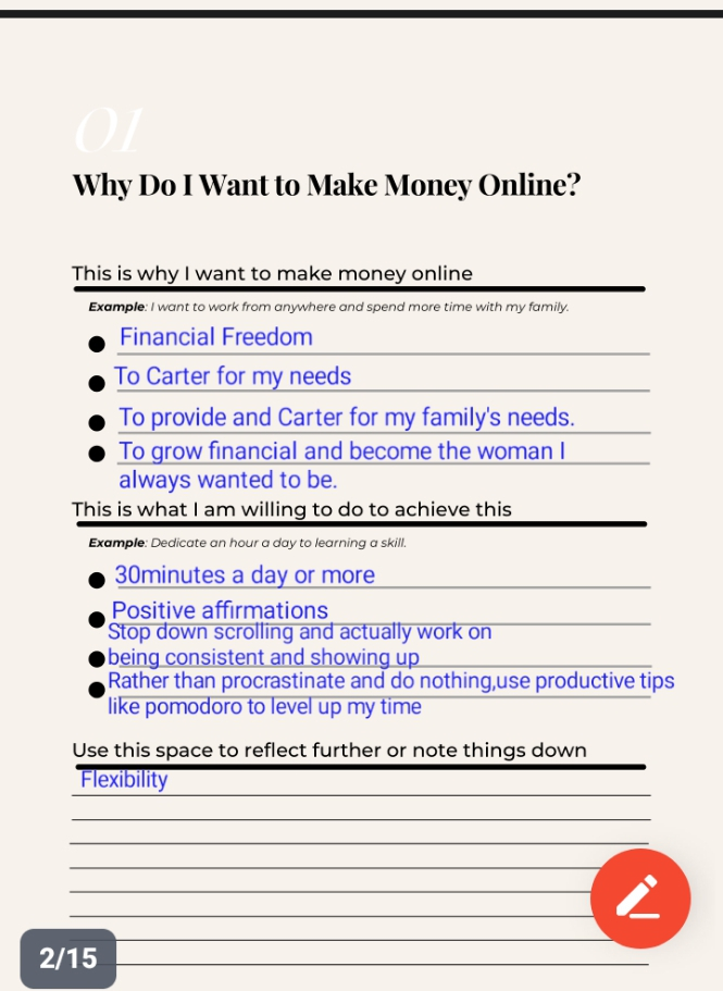 My online money blue Print - student project