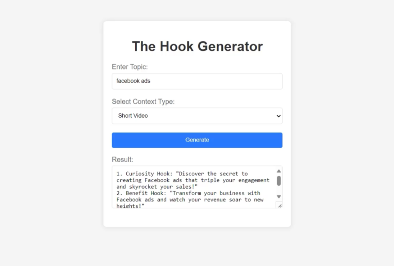 hook generator