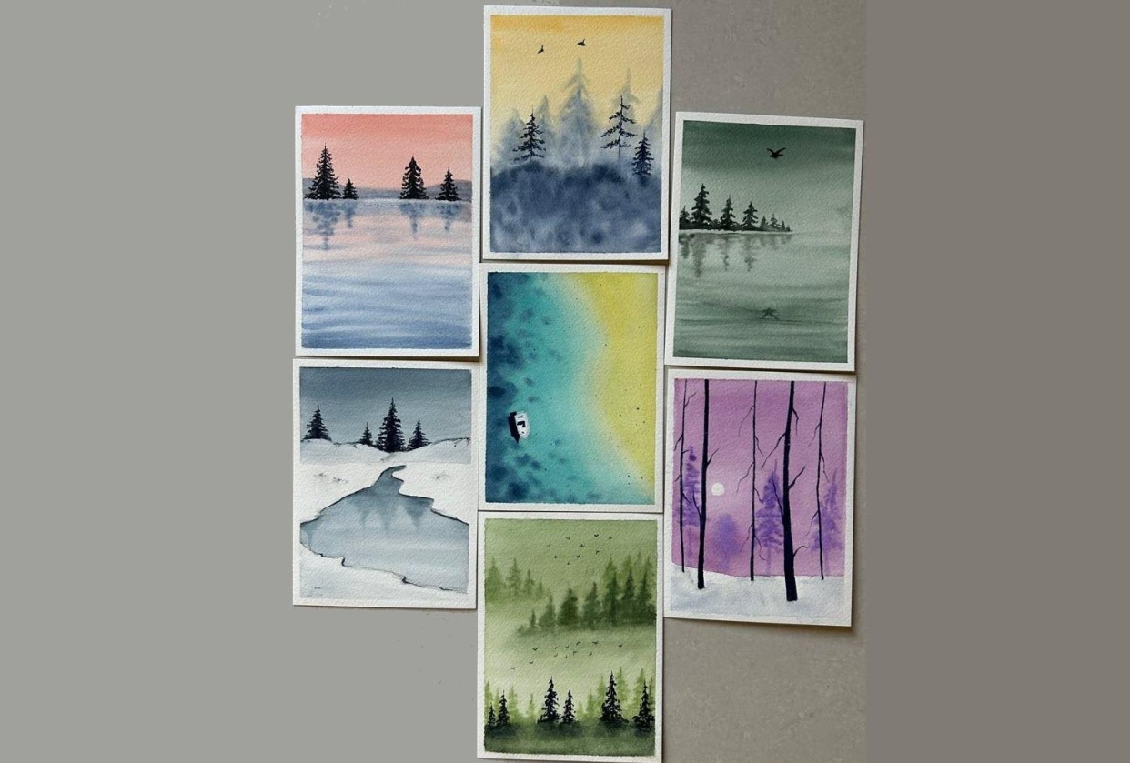 Master Watercolor Landscapes - student project