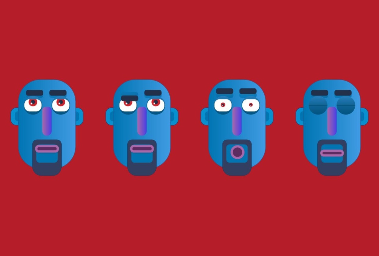 Avatar faces with different expressions - student project