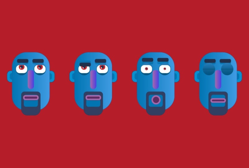 Avatar faces with different expressions