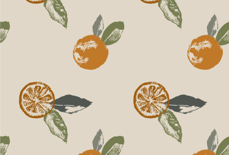 Textured watercolor cirtus pattern