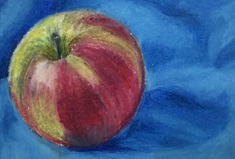Oil Pastel - Apple