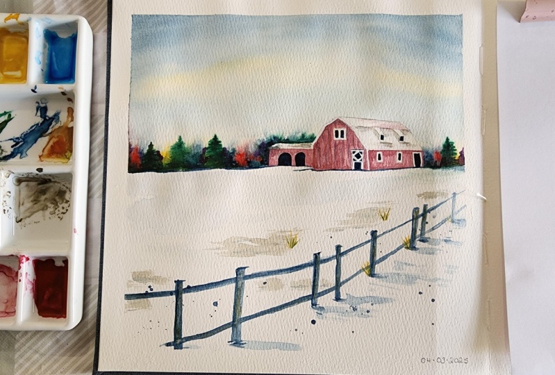 Winter Barn