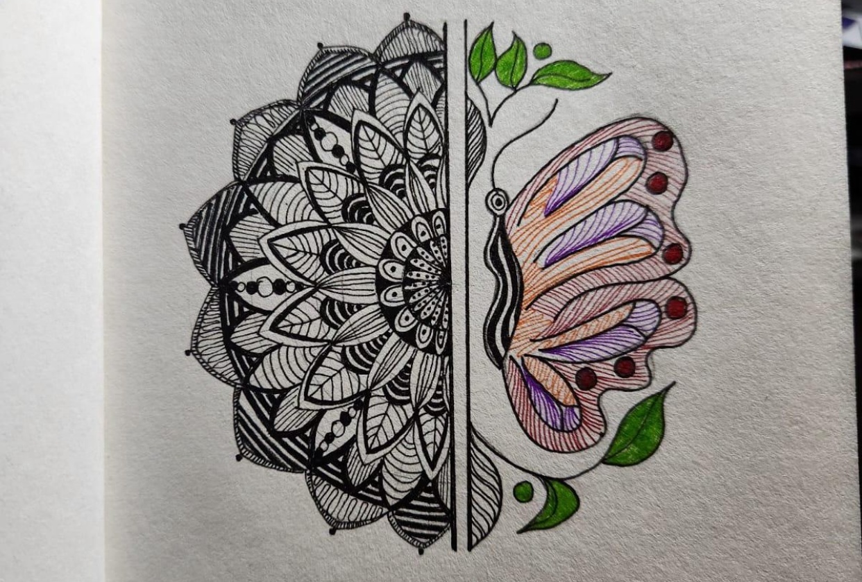 Butterfly mandala - student project
