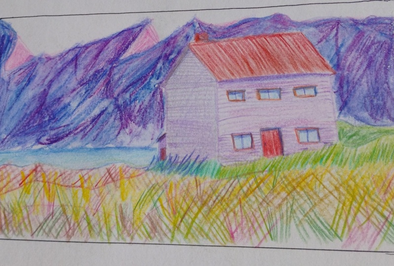 Colored pencil hatching