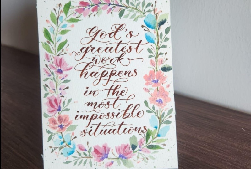 Floral Wreath with quote