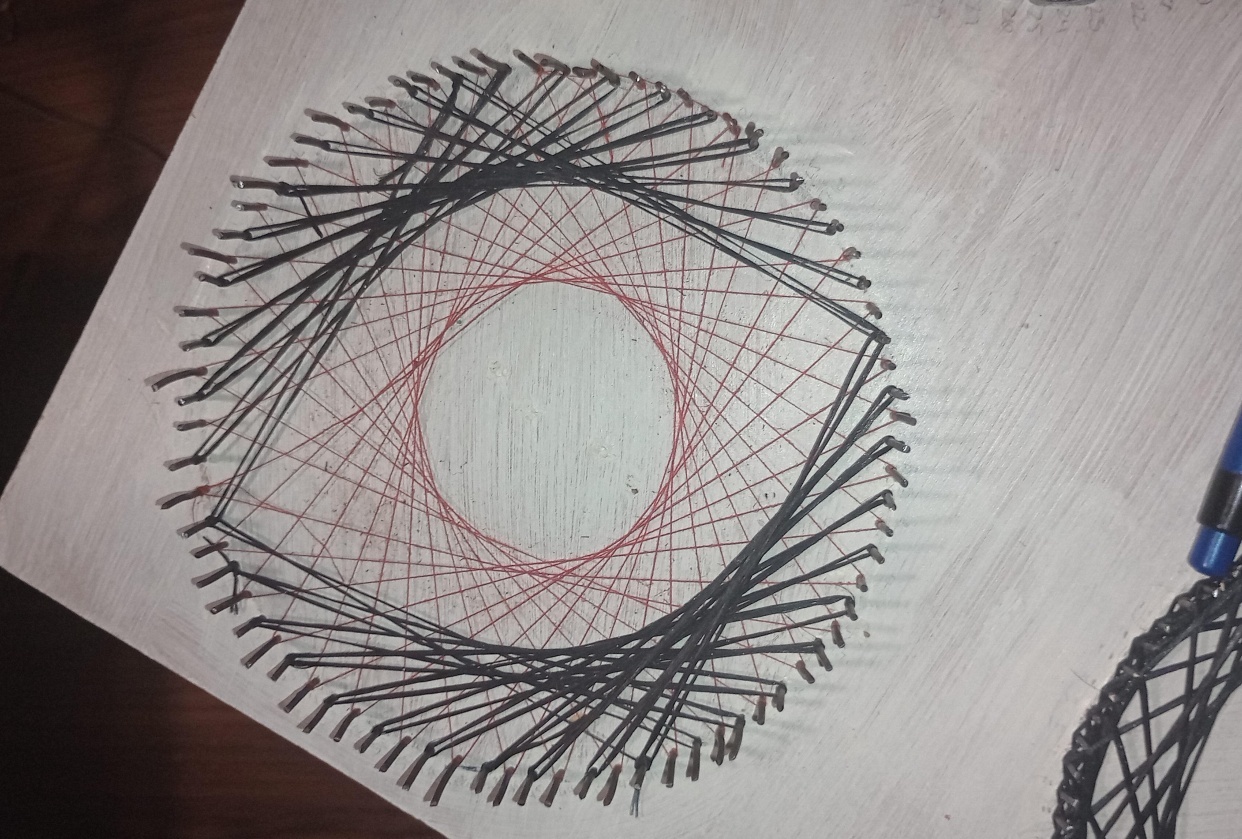 Eye string art - student project