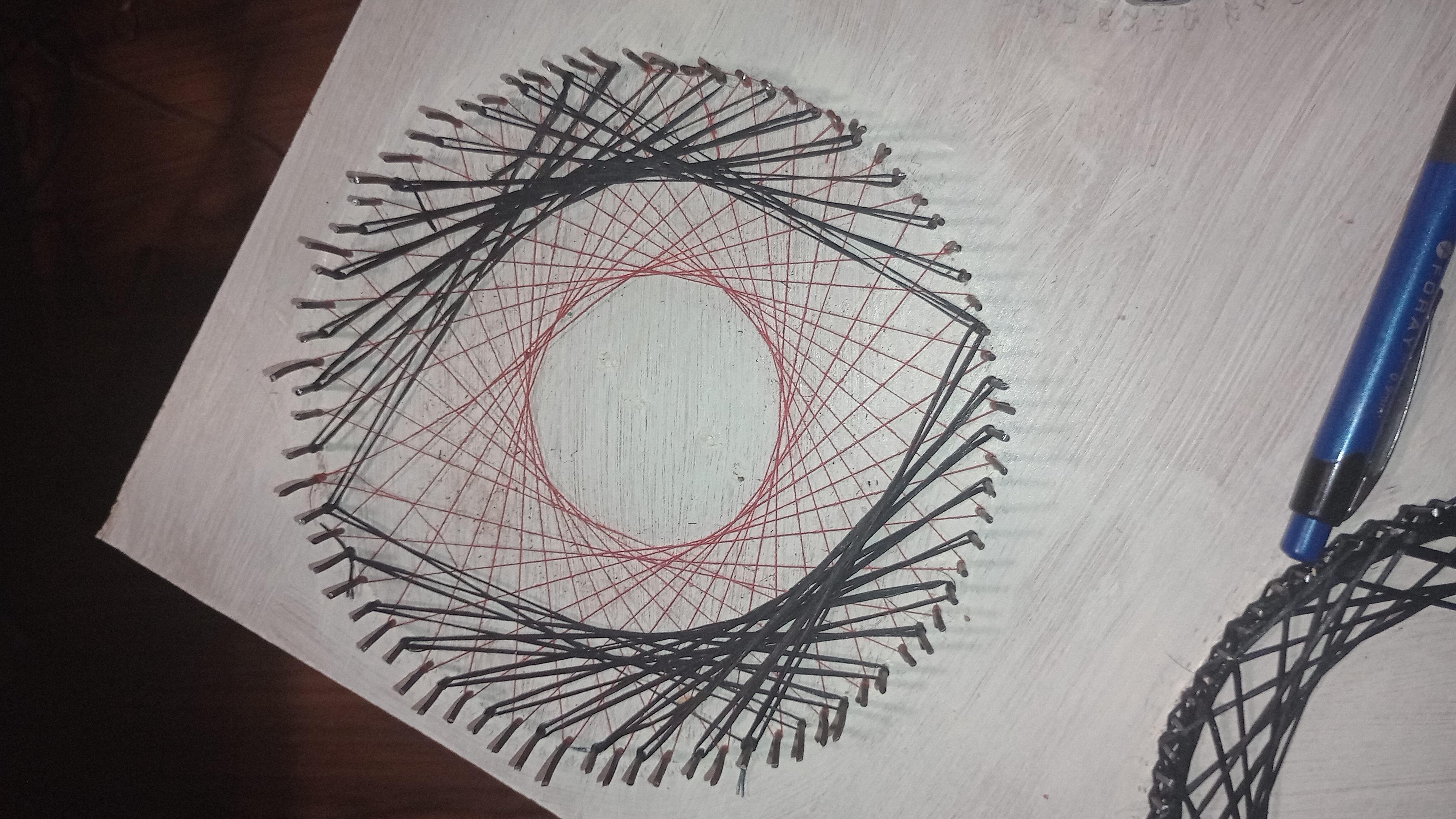 Eye string art - student project