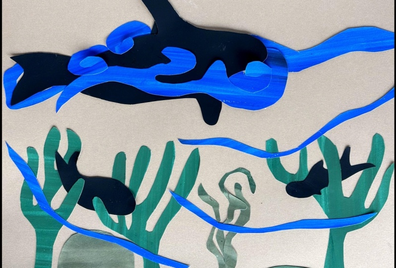 Cut Paper Collage Inspired by Matisse