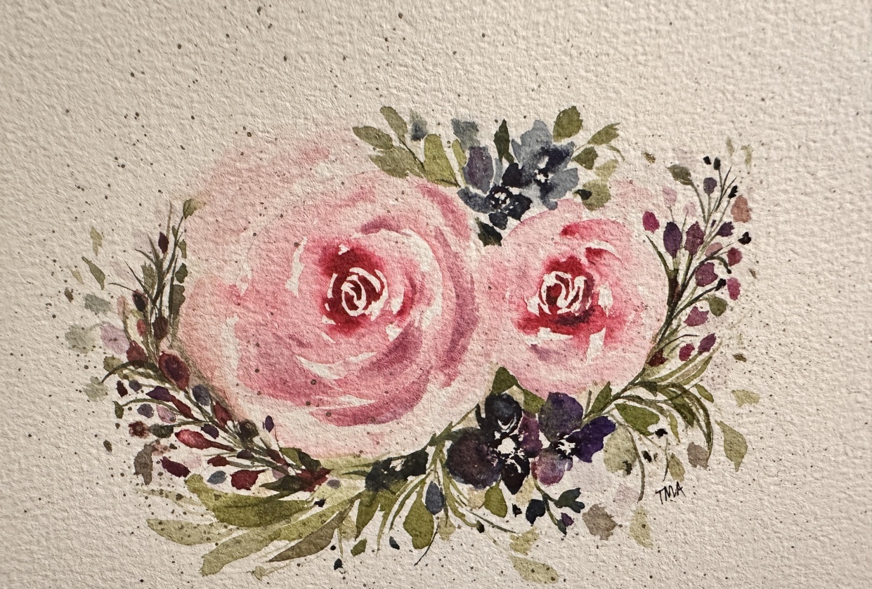 Roses and leaves - student project