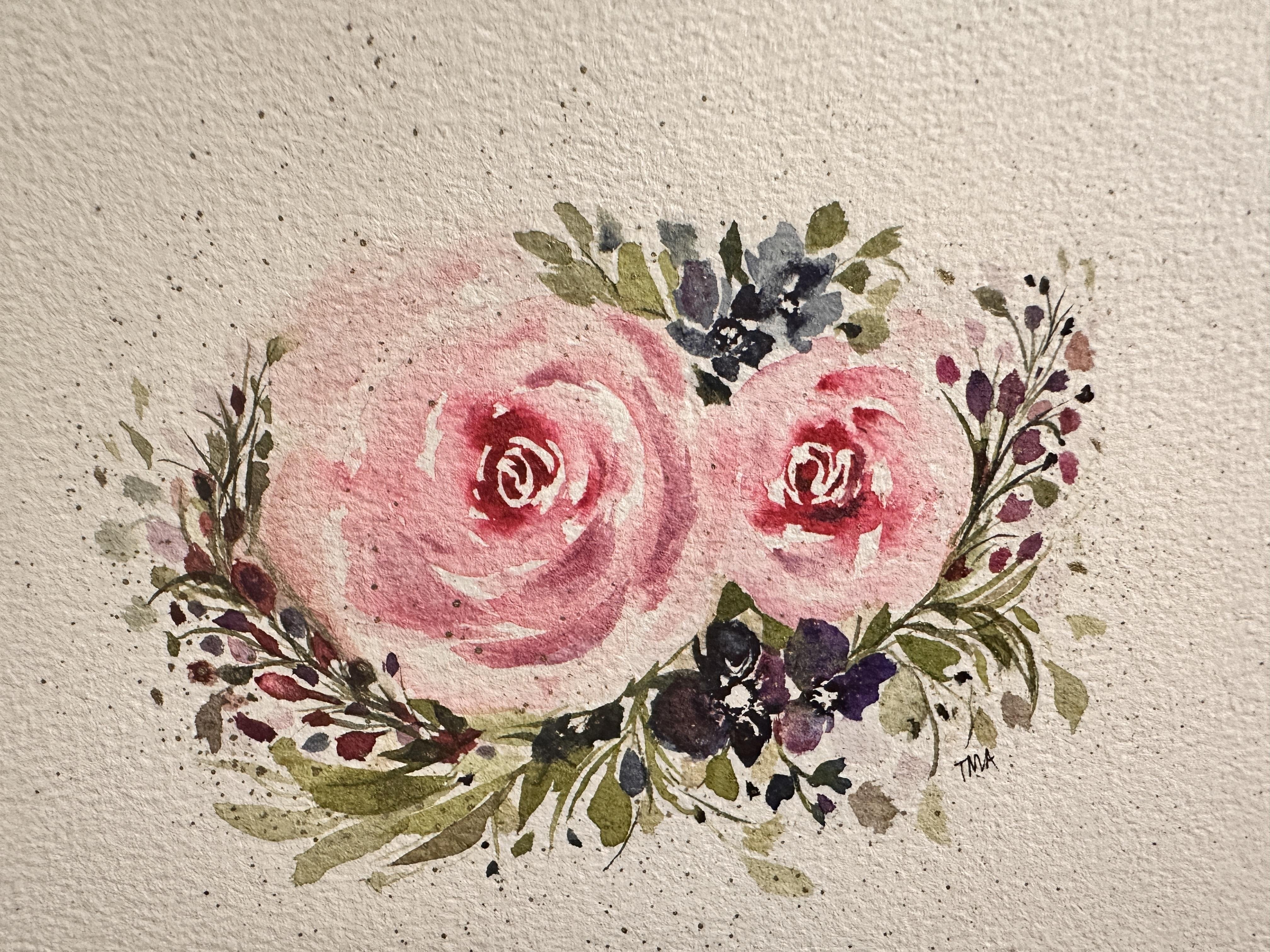 Roses and leaves - student project