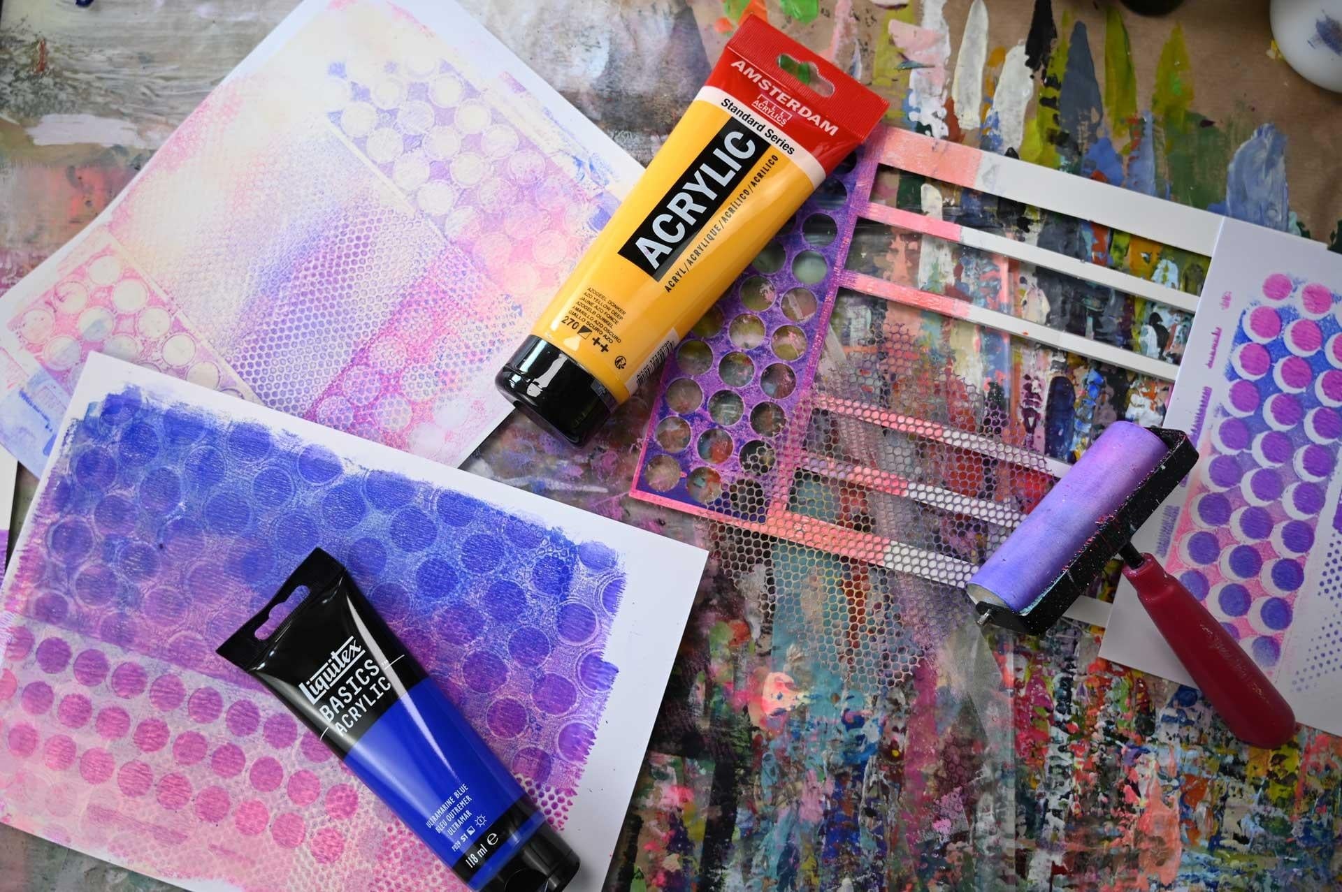 Gelli Plate Printing with Household Materials