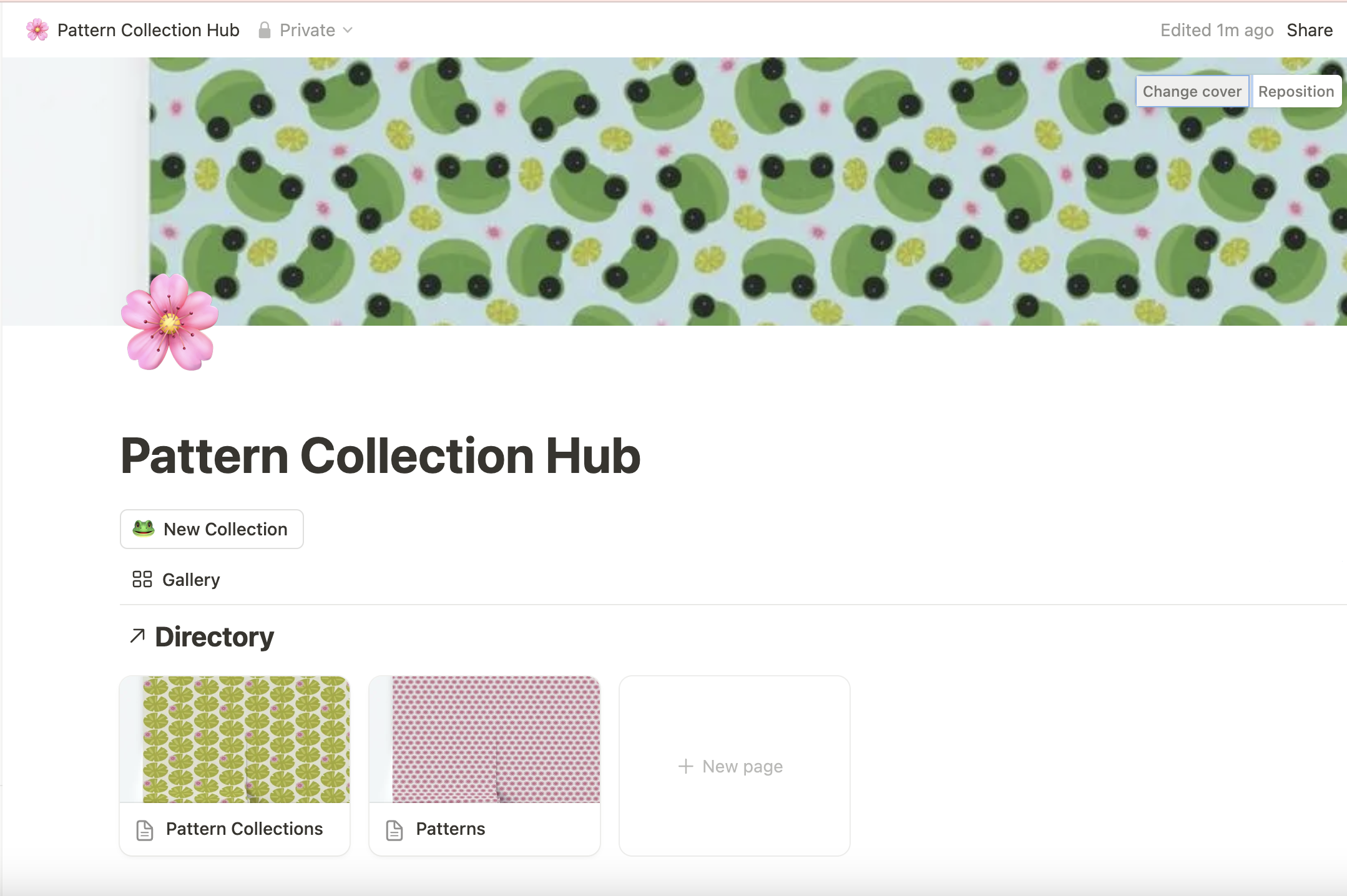 Pattern Collection Hub - student project