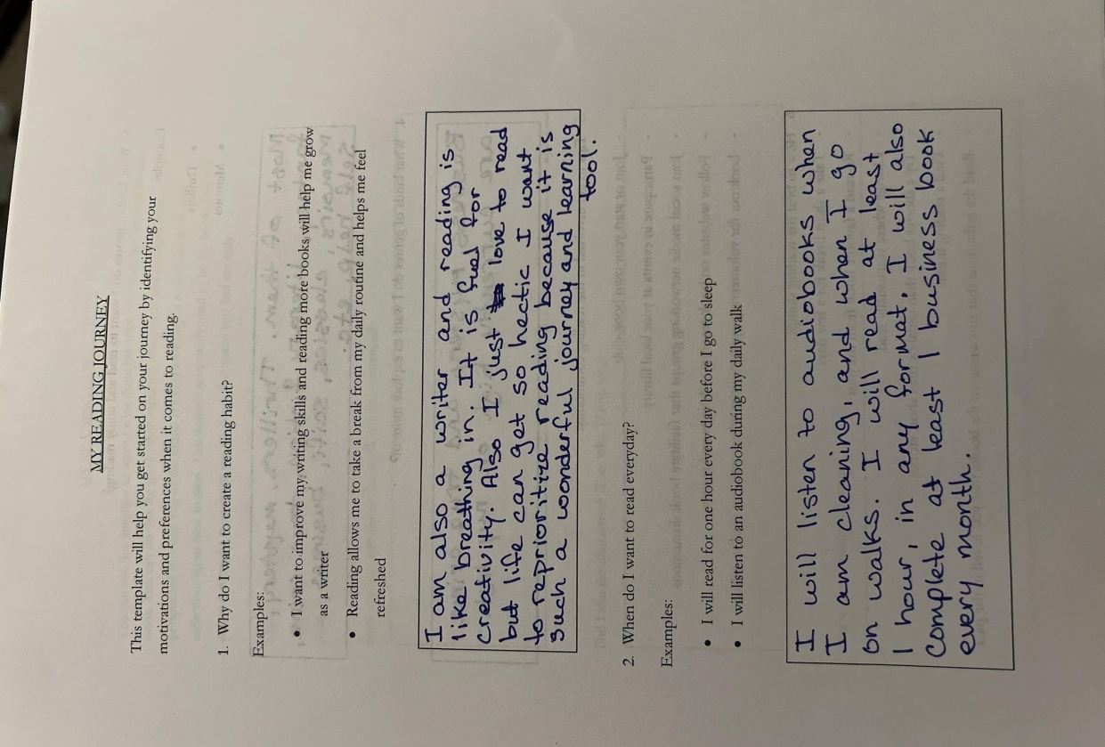 Why and what I read - student project