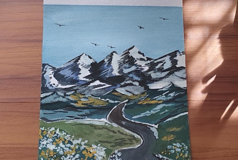Gouache mountain