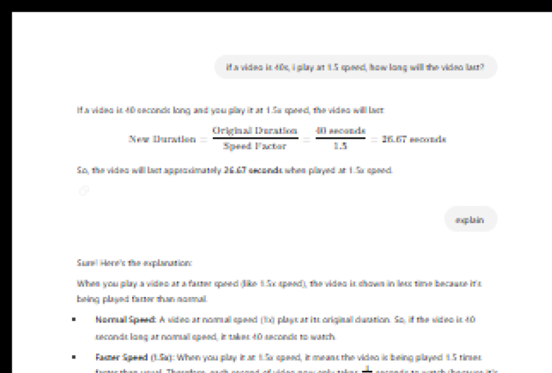 Math: duration over speed
