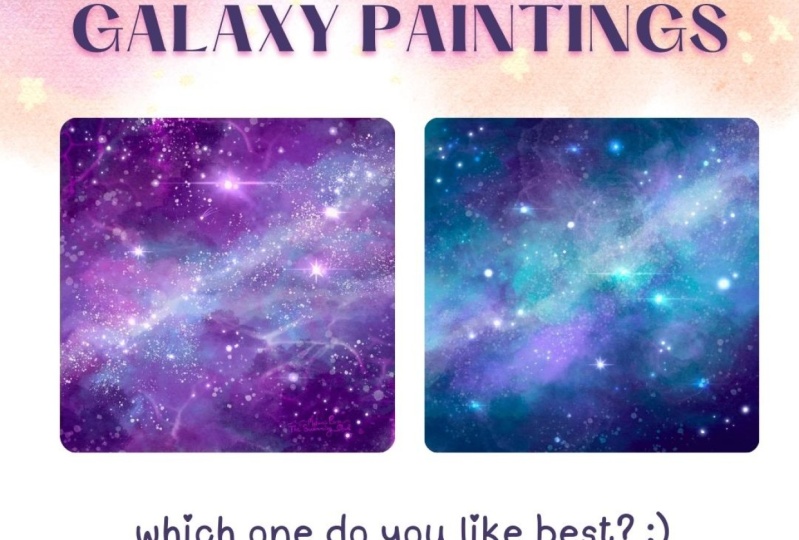 Melanie's Quick Galaxy Paintings
