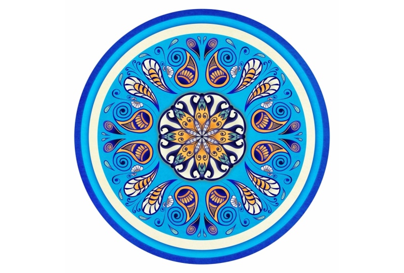 My Artwork. Blue pottery style:)