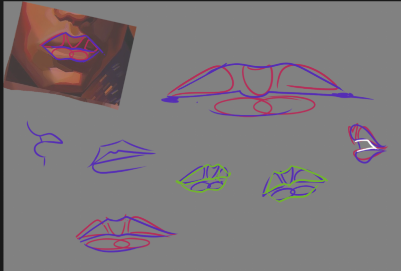 Lips Drawing Training